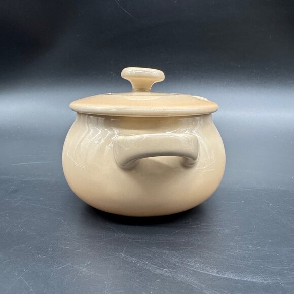 Denby Beige Mini Casserole Dish Lid Pot Double Handle Cookware Single Serve - Picture 5 of 11